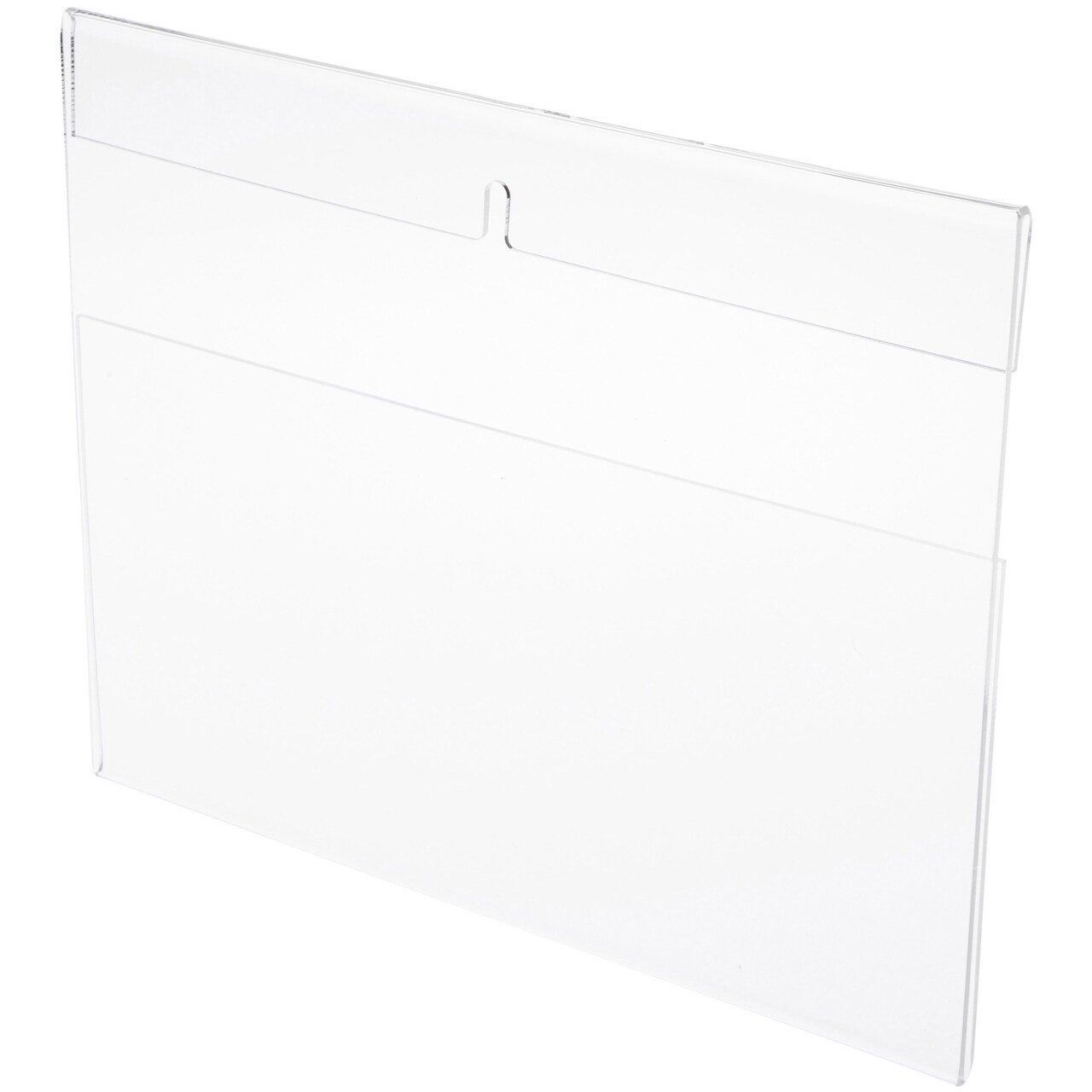 Plymor Clear Acrylic Top-Fold Literature Sign Holder Frame (Wall Mount), 11" W x 8.5" H
